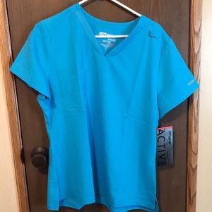 New with tags Grey’s Anatomy sky blue scrub top size  large $20.